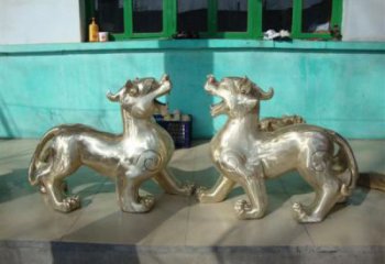 校園貔貅雕塑，拉絲海洋雕塑，卡通主題