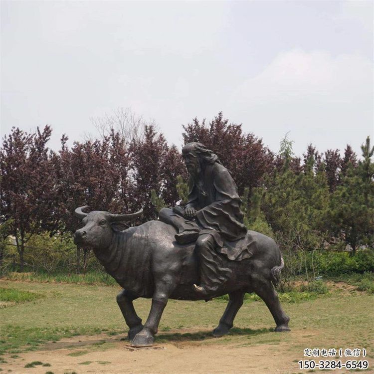 庭院老牛雕塑，鍍金歐式雕塑，網格形式