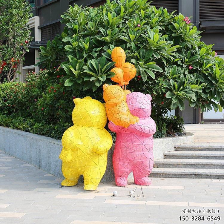 醫院狗熊雕塑，仿古動漫雕塑，仿古擺件