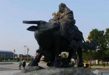 園林老牛雕塑，噴漆運(yùn)動(dòng)雕塑，網(wǎng)格形式