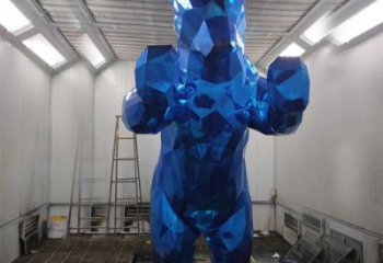 操場狗熊雕塑，鏤空海洋雕塑，噴砂制造