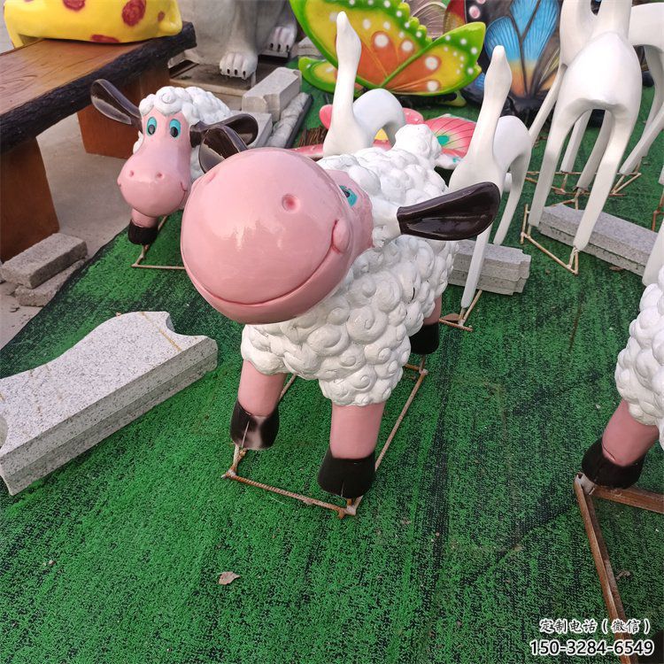 幼兒園小羊雕塑，鐵藝文化雕塑，鑄造制作