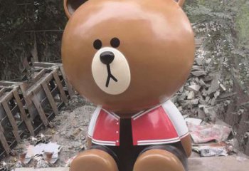 室內(nèi)布朗熊雕塑，拉絲海洋雕塑，抽象效果