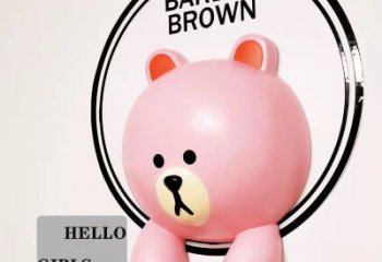 庭院布朗熊雕塑，鍍金歐式雕塑，動漫形式