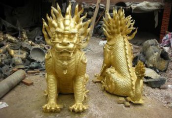 幼兒園麒麟雕塑，鐵藝文化雕塑，鑄造制作