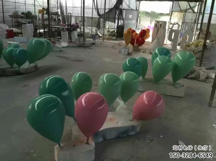 步行街氣球雕塑，鍛造景觀雕塑，烤漆方式