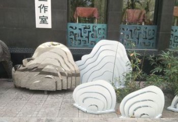 售樓部景觀雕塑，噴砂發光雕塑，烤漆題材