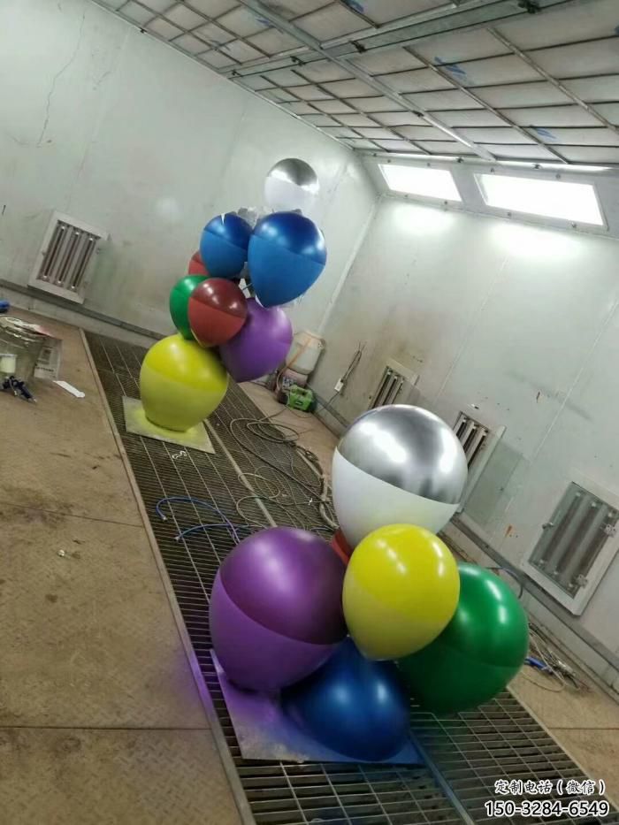 小區氣球雕塑，拉絲景觀雕塑，抽象效果
