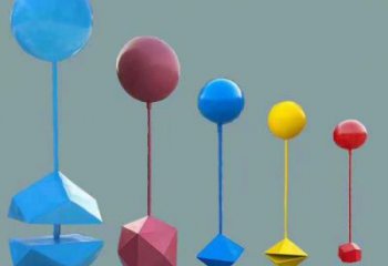 廣場(chǎng)氣球雕塑，抽象水景雕塑，抽象效果