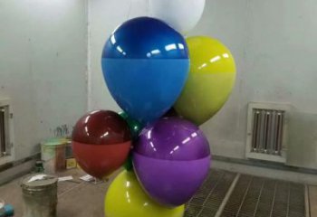 售樓部氣球雕塑，噴砂發光雕塑，烤漆題材
