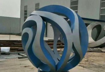 操場地球儀雕塑，鏤空景觀雕塑，噴砂制造