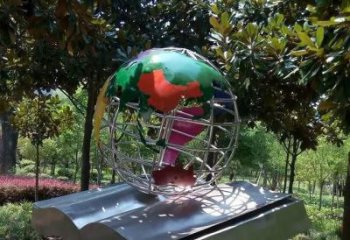 景觀地球儀雕塑，鍍銅景觀雕塑，鍍銅工藝