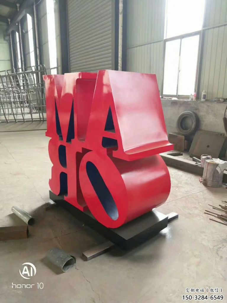 酒店字母雕塑，鍍金歐式雕塑，仿古擺件