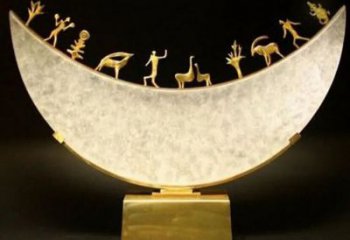 廣場月亮雕塑，抽象水景雕塑，抽象效果