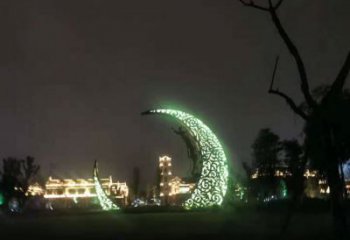 景觀館月亮雕塑，鍍銅景觀雕塑，鍍銅工藝