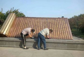 書卷雕塑，仿古景觀雕塑，仿古擺件