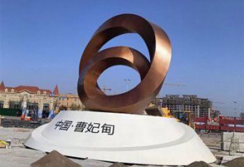 戶外圓環雕塑，烤漆歐式雕塑，抽象工藝