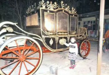 仿古馬車(chē)雕塑 庭院彩繪雕塑 田間小品