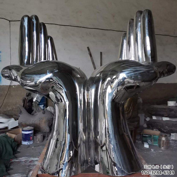 步行街座椅雕塑，鍛造景觀雕塑，鏡面方式