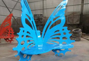 蝴蝶座椅雕塑 公園草地?cái)[件 烤漆雕塑