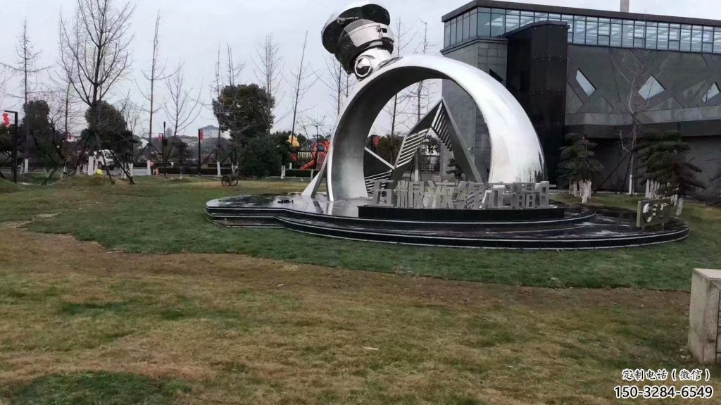 商業街戒指雕塑 烤漆擺件 彩繪雕塑