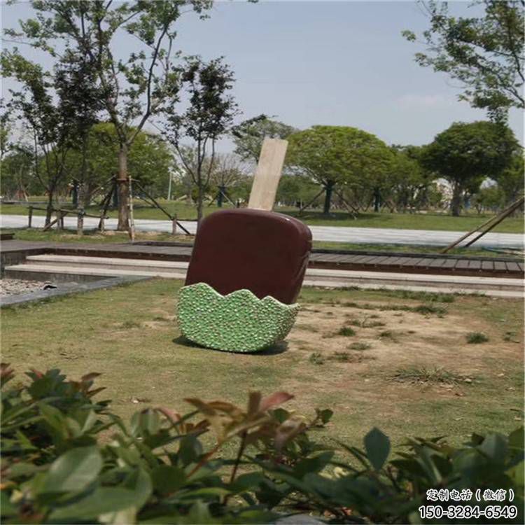 鏡面雪糕雕塑 烤漆大型擺件 博物館雕塑