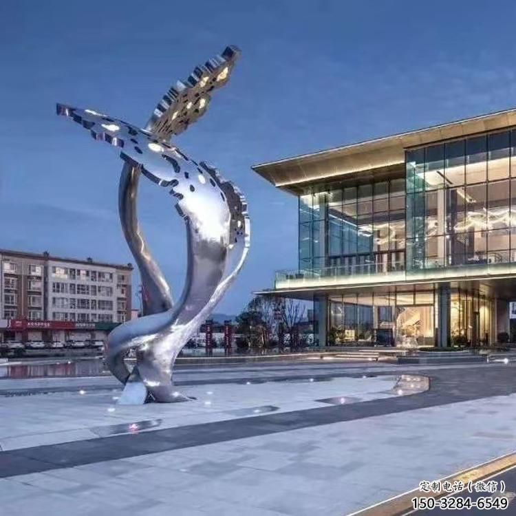 大型羽毛雕塑 鍛造發光小品 房地產雕塑