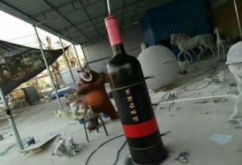 大型瓶子雕塑 歐式步行街擺件 彩繪雕塑