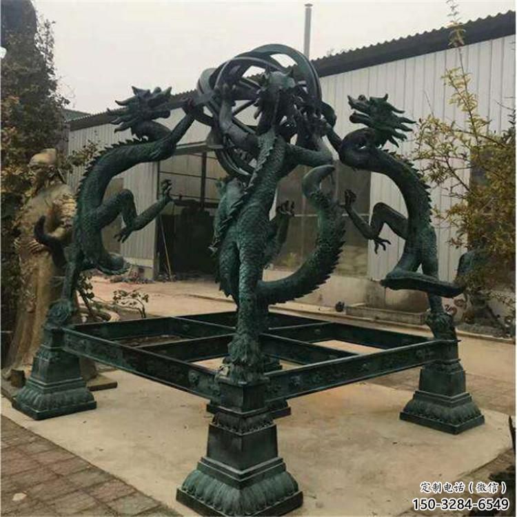 大型地動儀雕塑，鍍銅景觀雕塑，鏡面工藝