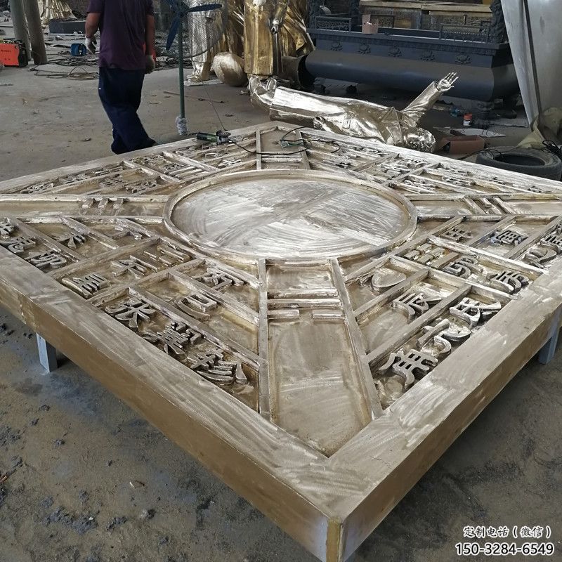 景觀地動(dòng)儀雕塑，鍍銅景觀雕塑，鍍銅工藝