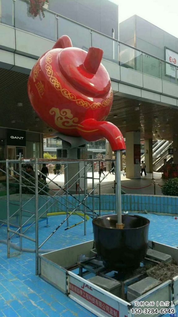 賓館懸壺雕塑 烤漆大型擺件 歐式雕塑