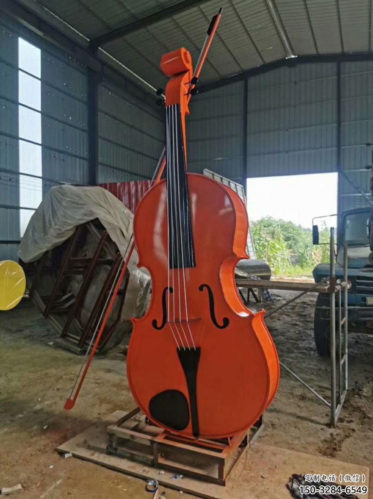 戶外吉他雕塑 噴漆景觀小品 燈光雕塑