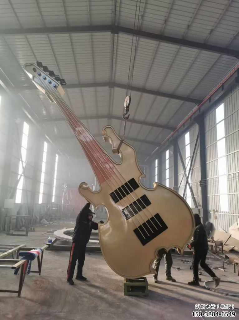 景觀吉他雕塑 剪影景觀小品 商業(yè)街雕塑