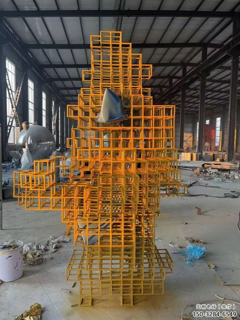 水景積木雕塑 彩繪剪紙小品 現代雕塑