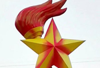 步行街火焰雕塑 游樂(lè)場(chǎng)景觀小品 鑄造雕塑