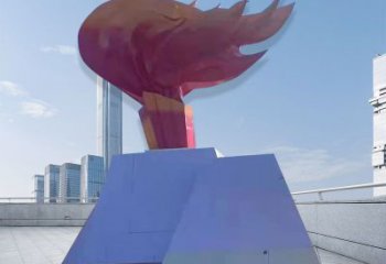 部隊(duì)火焰雕塑 景觀美陳小品 噴漆雕塑