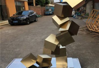 景觀積木雕塑 仿真景觀小品 烤漆雕塑