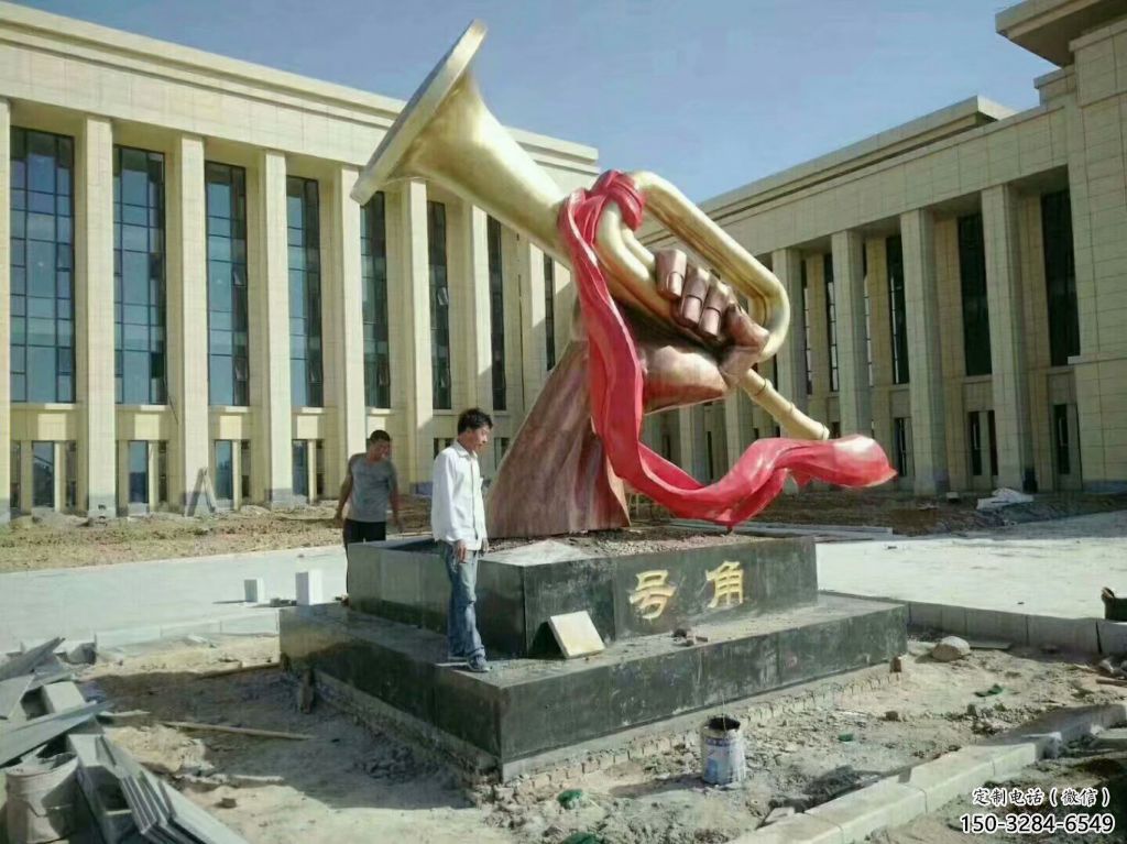 園林軍號(hào)雕塑 田間彩繪雕塑 仿真擺件