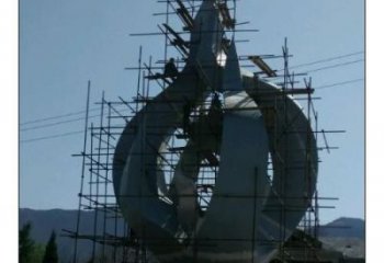 別墅區(qū)火炬雕塑 大型別墅區(qū)擺件 剪影雕塑