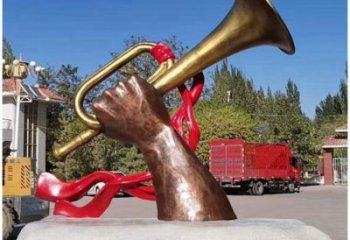 現(xiàn)代軍號(hào)雕塑 大型別墅區(qū)擺件 博物館雕塑