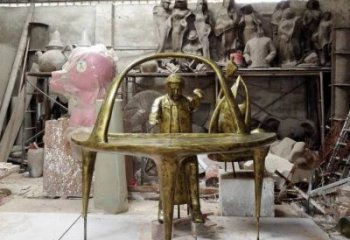 房地產鋼琴雕塑 剪影景觀擺件 鍛造雕塑