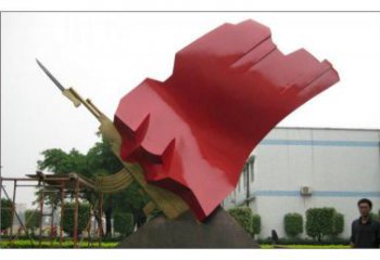 校園國旗雕塑，拉絲黨建雕塑，抽象主題