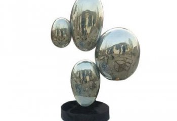 鏡面雞蛋雕塑 烤漆大型擺件 博物館雕塑