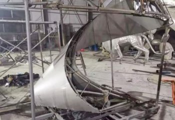 別墅區飄帶雕塑 大型別墅區擺件 剪影雕塑