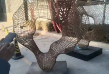 賓館飄帶雕塑 烤漆大型擺件 歐式雕塑