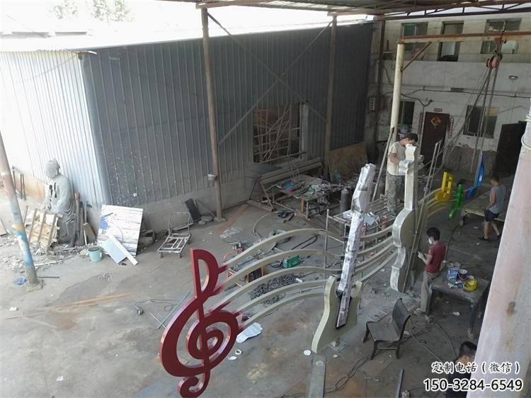 公園音符雕塑 創意企業擺件 美陳雕塑