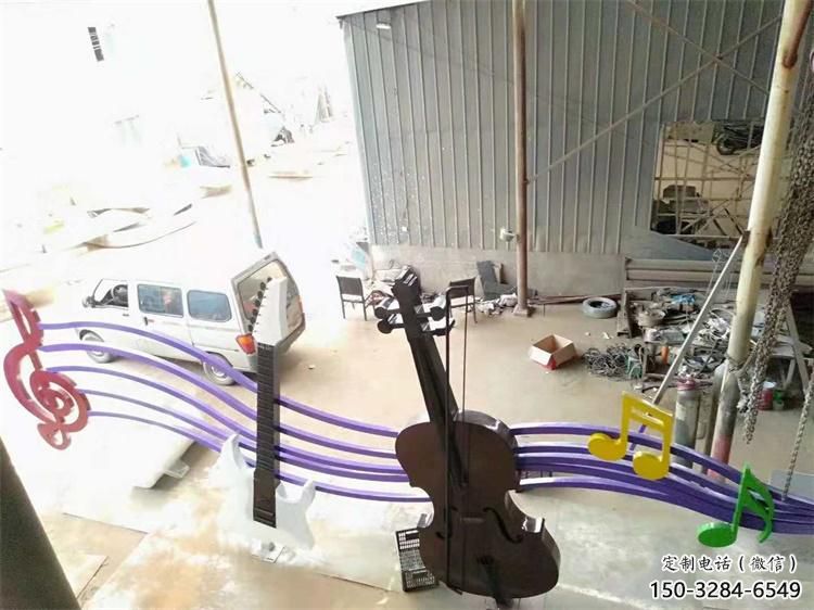 商業街音符雕塑 烤漆擺件 彩繪雕塑