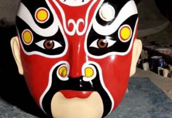 大型臉譜雕塑 鍛造發(fā)光小品 房地產(chǎn)雕塑