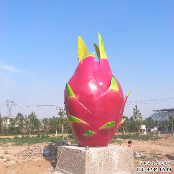 古銅色火龍果雕塑 大型城市雕塑 商業(yè)街?jǐn)[件