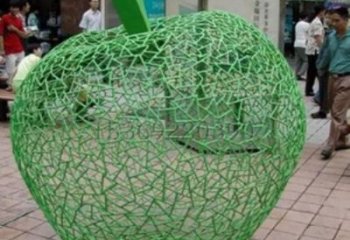 草地蘋果雕塑 現代校園果蔬雕塑 大型水果雕塑